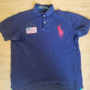 Navy blue ralph lauren polo usa tee